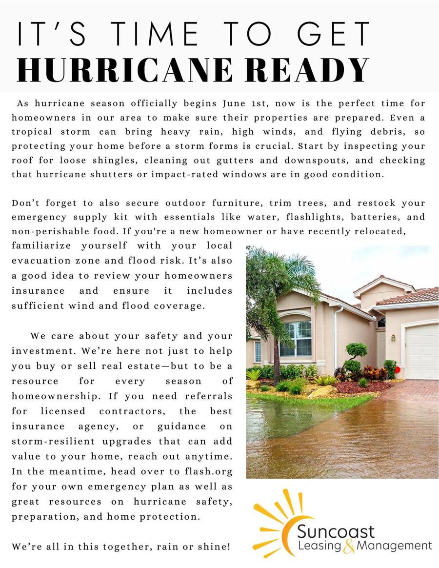It's Time to Get Hurricane Ready - June 1 season start, preparation checklist